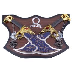 Las Espadas del Caos de God of War no necesitan estar en movimiento para transmitir fuerza. Esta réplica no oficial captura ese aspecto brutal y ceremonial con dos hojas curvas que parecen hechas para dominar la pared desde el primer vistazo.