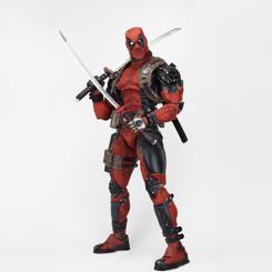 Disfruta de tener a Deadpool, el irreverente antihéroe de Marvel Comics, en una figura articulada de tamaño impresionante. Con aproximadamente 91 cm de altura, esta figura es una verdadera obra maestra