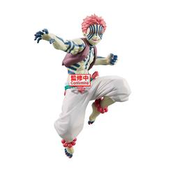 Adéntrate en el universo de Guardianes de la Noche con la figura de Akaza de la colección Vibration Stars de Banpresto. Esta pieza de 13 cm de altura captura al demonio de las Doce Lunas en una pose de acción que transmite su energía y poder.
