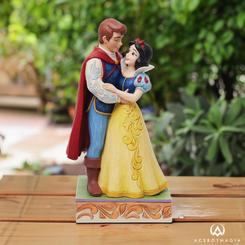 ¡Disney nos ha contado historias de aventura, triunfo y sobre todo, amor! Esta encantadora creación de Jim Shore presenta el exultante vínculo entre los queridos personajes de Blancanieves y el Príncipe. 