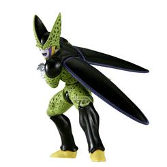 Energía perfecta para tu vitrina: Cell irrumpe con presencia imponente en esta figura Dragon Ball Z 14 cm de la línea Cell Match Makers, fabricada por Banpresto con licencia oficial. 