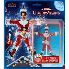Navidad con chispa y humor clásico. La Figura Clark Griswold Light Shock ¡Socorro! Ya es Navidad de 10 cm lleva a tu vitrina la escena más electrizante de la comedia de culto: fabricada por Mezco Toyz 