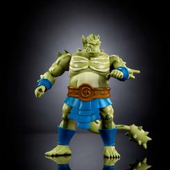 La masa verde de Whiplash parece preparada para ocupar el centro de cualquier vitrina de Eternia. Esta figura Deluxe Whiplash Masters of the Universe Origins 14 cm recupera al Evil Tail-Thrashing Warrior con una estética poderos
