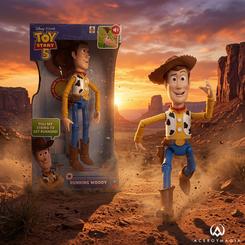 El vaquero parece escaparse de la caja con una sonrisa intacta y las botas listas para moverse. Esta figura Deluxe Woody Toy Story 5 de 30 cm en español recupera la energía clásica del personaje con un formato grande, interactivo 