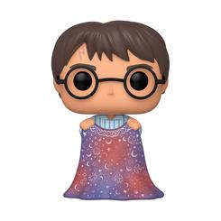 Figura de Harry Potter con la capa de invisibilidad realizada en vinilo perteneciente a la línea Pop! de Funko. La figura tiene una altura aproximada de 9 cm., y está basada en la saga de películas de Harry Potter.