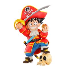 Conquista los mares de tu imaginación con esta figura Ichibansho Son Goku Snap Collection 2 de 16 cm, donde el joven Saiyan se transforma en un pirata intrépido sosteniendo con orgullo una esfera de dragón
