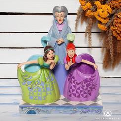 Figura de Lady Tremaine y las hermanastras de Cenicienta, Jim Shore basándose en el clásico de La Cenicienta ha elaborado esta figura con aproximadamente unos 23 cm.,