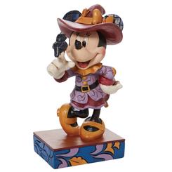 ¡Haz una adición emocionante a tu colección de Disney con la figura de Minnie disfrazada de espantapájaros! Con un sombrero y un vestido de tela de saco, Minnie te hará sentir en Halloween todo el año. El detalle del pequeño cuervo posado en su mano es si