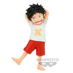 Sonrisa de goma y espíritu aventurero en miniatura: la Figura Monkey D. Luffy Children – The Grandline Series Film Red de Banpresto captura al futuro Rey de los Piratas tal y como lo recuerdas, con camiseta blanca marcada por una “X”