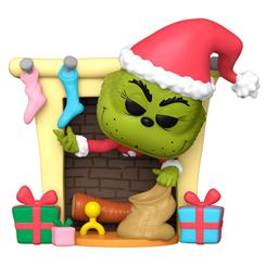 La magia del cine navideño cobra forma en una pieza que transforma cualquier espacio en un escenario lleno de carácter y nostalgia. La Figura Funko Pop Deluxe The Grinch with Bag reproduce con gran fidelidad