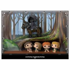 La magia de la Comunidad del Anillo se materializa en esta espectacular figura POP! Moment Deluxe de The Lord of the Rings: The Fellowship of the Ring, que recrea la tensión del encuentro entre los cuatro hobbits 