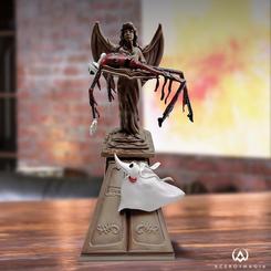 La figura Santa Jack & Light Up Zero captura un momento inolvidable del clásico de Tim Burton The Nightmare Before Christmas. Zero, el fiel perro fantasma, ilumina con su resplandor mientras observa a su am