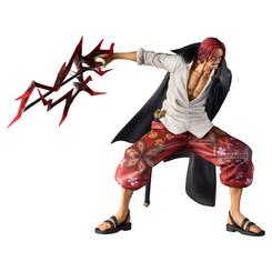 Carisma pirata que impone desde cualquier ángulo: la Figura Shanks Grandista One Piece de Banpresto captura la serenidad peligrosa del Yonko con una pose de ataque amplia, rostro expresivo y texturas que marcan camisa