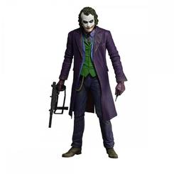 Prepárate para experimentar el caos personificado con la figura de acción 1/4 de The Joker, basada en la interpretación inolvidable de Heath Ledger en la trilogía "The Dark Knight" de Christopher Nolan. 