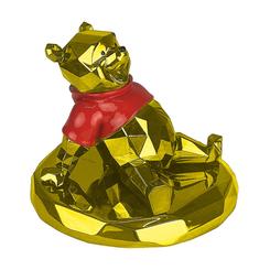 La pieza de colección Winnie the Pooh Gold Chrome presenta al entrañable personaje Disney con una llamativa reinterpretación contemporánea. Creada por Richard Orlinski, combina un acabado cromado dorado con superficies facetadas.