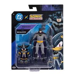 Gotham y Green Hill vuelven a encontrarse en este pack 2 figuras Batman Shadow oficial: una edición de DC x Sonic creada por Jakks Pacific que luce de maravilla en vitrina y también resiste el juego diario. 