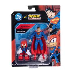 Poder heroico en tu estantería con un pack oficial que une dos leyendas: Superman (12 cm) de DC Comics y Knuckles (6 cm) de Sonic The Hedgehog. Este set de figuras está pensado para quienes valoran el detalle