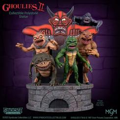 Explora el oscuro y fascinante universo de Stan Winston con la estatua Ghoulies II en escala 1:4. Esta impresionante obra de arte, basada en la película de criaturas de Winston "Pumpkinhead", está esculpida en polystone de alta calidad 