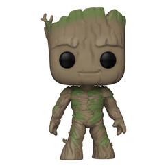 Figura de Groot realizada en vinilo perteneciente a la línea Pop! de Funko. La figura tiene una altura aproximada de 10 cm., y está basada en la película de Guardianes de la Galaxia de Marvel Comics. 