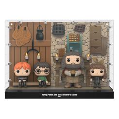 Figura de Harry Potter, Ron, Hermione y Hagrid realizada en vinilo perteneciente a la línea Pop! de Funko. La figura tiene una altura aproximada de 9 cm., y está basada en la saga de películas de Harry Potter.