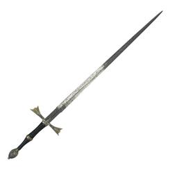 Lleva la épica de House of the Dragon a tu colección con la impresionante réplica a tamaño real de la espada Dark Sister. Esta majestuosa pieza, con una longitud de 121 cm
