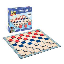 El Juego de Damas - Toy Story transforma el clásico tablero de damas con el cielo azul y las nubes blancas que identifican el universo de Pixar.