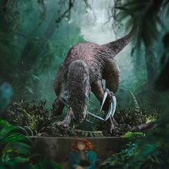 ¡Revive la emoción de Jurassic World: Dominion con la Estatua Demi Art Scale 1/20 Therizinosaurus! Esta impresionante estatua de resina, oficial, captura al temible Therizinosaurus en un nivel de detalle excepcional. 