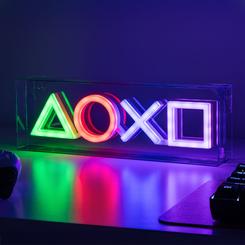 Ilumina tu espacio con un toque de nostalgia y estilo gamer gracias a la Lámpara LED estilo neón con los Símbolos de Playstation. Con unas dimensiones de 15 x 30 cm, esta lámpara es mucho más que una fuente de luz; es una declaración de amor