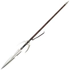 La lanza Allaxdrow fue forjada por Toukol para Estea, uno de los primeros Guerreros Mithrodin, guardianes de las Espadas de los Antiguos (de la mitología de las Espadas de los Antiguos).