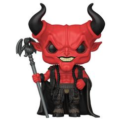 La Figura POP Super Legends Lord of Darkness lleva al formato coleccionable una presencia demoníaca dominada por el rojo intenso, los grandes cuernos negros y una expresión inquietante.