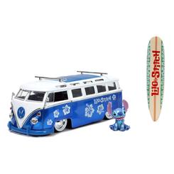 Modelo a escala 1/24 del Volkswagen T1 Bus de Lilo & Stitch. Se trata de una réplica fiel del famoso vehículo que aparece en la película, con un diseño inspirado en el personaje de Stitch. El modelo tiene detalles de gran calidad