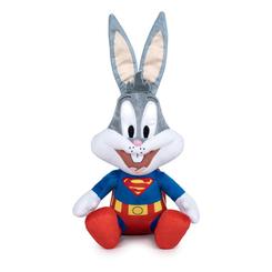 El encanto de los dibujos animados cobra vida con el Peluche Looney?Tunes 100th?Anniversary Superhéroes de Bugs Bunny, una figura de 20?cm que combina la ternura del conejo más travieso con el poder icónico de Superman.