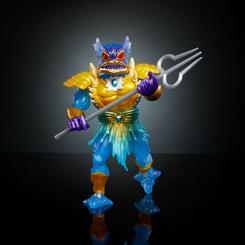 Adéntrate en el emocionante universo de la colección MOTU x TMNT: Turtles of Grayskull con la figura Deluxe de Mer-Man. Esta figura articulada, con una estatura de aproximadamente 14 cm