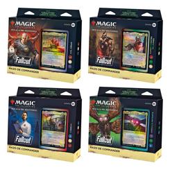 Lucha por la supervivencia contra otros yermenses con la llegada de la serie Fallout al formato para varios jugadores más popular de Magic. Este bundle incluye los 4 mazos de Commander de Fallout: 
