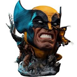 Furia icónica elevada a arte: el Marvel Fine Art Bust Wolverine Deluxe Edition 48 cm de Premium Collectibles Studio convierte a Logan en pieza central con un retrato monumental, texturas de máscara y uniforme que parecen cuero real