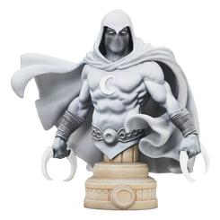 Descubre el impresionante busto de Moon Knight, una pieza esencial para los amantes de Marvel Comics. Este busto de poliresina a escala 1/7 tiene una altura aproximada de 13 cm 