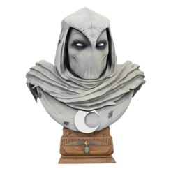 ¡Prepárate para sumergirte en el mundo de las leyendas de Marvel Comics con el impresionante busto 3D de 1/2 Moon Knight de 25 cm! La figura del Puño de Khonshu, una leyenda en Egipto