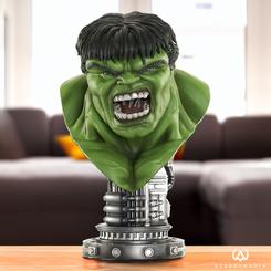 ¡Presencia la furia del Increíble Hulk con el Marvel Legends in 3D Bust a escala 1/2 de 28 cm! Esta impactante creación de Diamond Select Toys eleva la representación de Hulk a nuevas alturas, capturando su enojo en un busto de escala masiva.