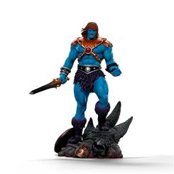 El azul intenso de esta estatua Faker Masters of the Universe impone presencia antes incluso de fijarse en la espada. La figura Faker edición limitada convierte al impostor robótico en una pieza de colección con carácter propio