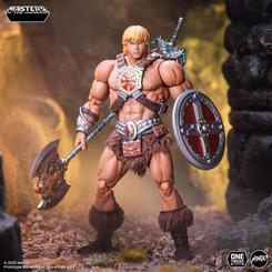Con su musculatura marcada, el arnés metálico y un amplio arsenal a la espalda, la Masters of the Universe Action Figure 1/12 200x - He-Man lleva al héroe de Eternia a una interpretación especialmente contundente.