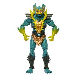 Explora la grandeza de Eternia con la figura de Mer-Man de la línea Masters of the Universe: New Eternia Masterverse. Esta figura articulada de 18 cm destaca por sus detalles meticulosamente elaborados