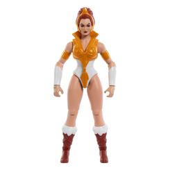 Explora el épico universo de Masters of the Universe con la figura Origins Cartoon Collection: Teela, que tiene una altura aproximada de 14 cm. Esta figura articulada es una pieza imprescindible de la colección Masters of the Universe
