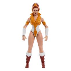 Explora el épico universo de Masters of the Universe con la figura Origins Cartoon Collection: Teela, que tiene una altura aproximada de 14 cm. Esta figura articulada es una pieza imprescindible de la colección Masters of the Universe