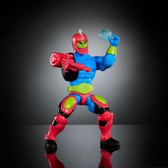 Adéntrate en el legendario universo de Masters of the Universe con la figura Origins Cartoon Collection: Trap Jaw, que mide aproximadamente 14 cm. Esta figura articulada es una pieza esencial de la colección Masters of the Universe