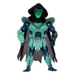 Descubre el emocionante universo de "Masters of the Universe" con la figura de acción Necro-Conda de 14 cm de la serie. Esta figura altamente articulada y completamente posable, proveniente de la renombrada marca Mattel