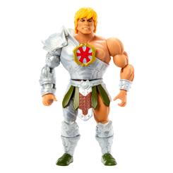 Figura Snake Armor He-Man. De la serie "Masters of the Universe" de Mattel, viene esta figura de acción altamente articulada y completamente posable. Se encuentra aprox. 14 cm de altura y viene con accesorios