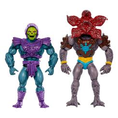 Descubre la emocionante colaboración entre "Masters of the Universe" y "Stranger Things" con el fascinante pack de dos figuras de acción Skeletor y Demogorgon de 14 cm. Provenientes de la aclamada serie "Masters of the Universe Origins"