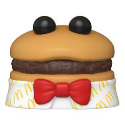 Figura de Hamburger realizada en vinilo perteneciente a la línea Pop! de Funko. La figura tiene una altura aproximada de 10 cm., y está basada en el Universo de McDonalds.