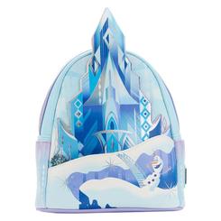 ¡Déjate envolver por la magia del reino de hielo con la Mini Mochila Frozen Castillo de LOUNGEFLY! Esta mochila es la elección perfecta para aquellos que buscan un toque de fantasía en su día a día.
