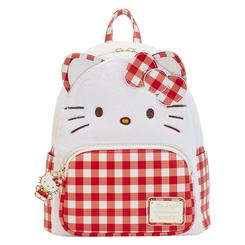 Loungefly presenta la Mini Mochila Hello Kitty De Cuadritos, perfecta para todas las fans de la famosa gata japonesa. Con un tamaño de 21,59 x 10,16 x 27,94 cm, esta mochila es ideal para llevar contigo todo lo que necesitas en tus aventuras diarias